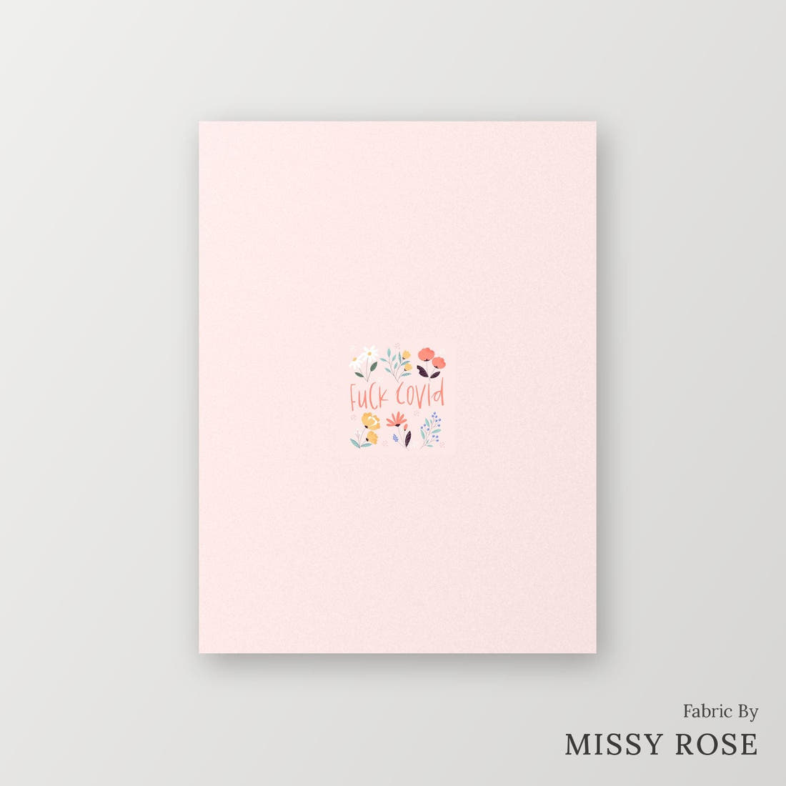 Profanity Fabric Panel 177 – printed fabric panel with centred picture, custom printed to order | Fabric by Missy Rose