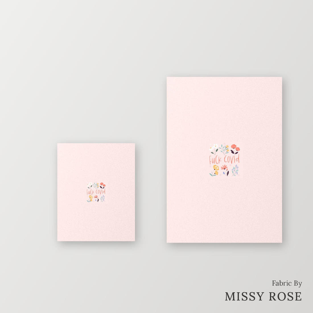 Profanity Fabric Panel 177 – universal and adult panel sizes side by side | Fabric by Missy Rose