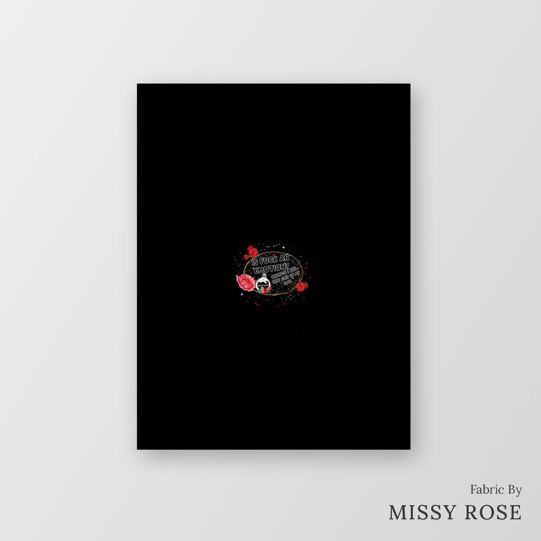 Profanity Fabric Panel 178 – printed fabric panel with centred picture, custom printed to order | Fabric by Missy Rose