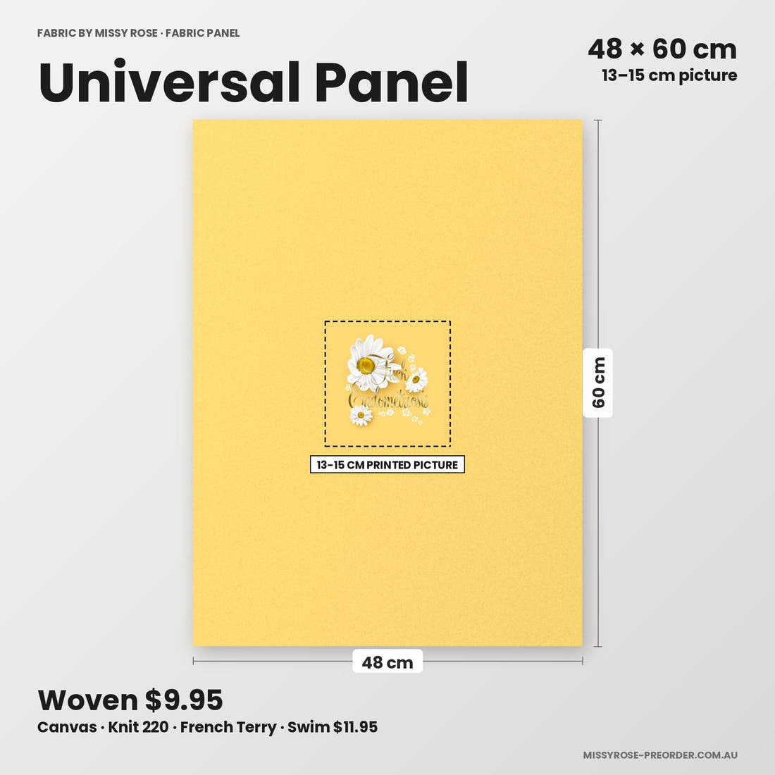 Profanity Fabric Panel 179 universal panel sizing – 13–15 cm printed picture on 48 × 60 cm fabric | Fabric by Missy Rose