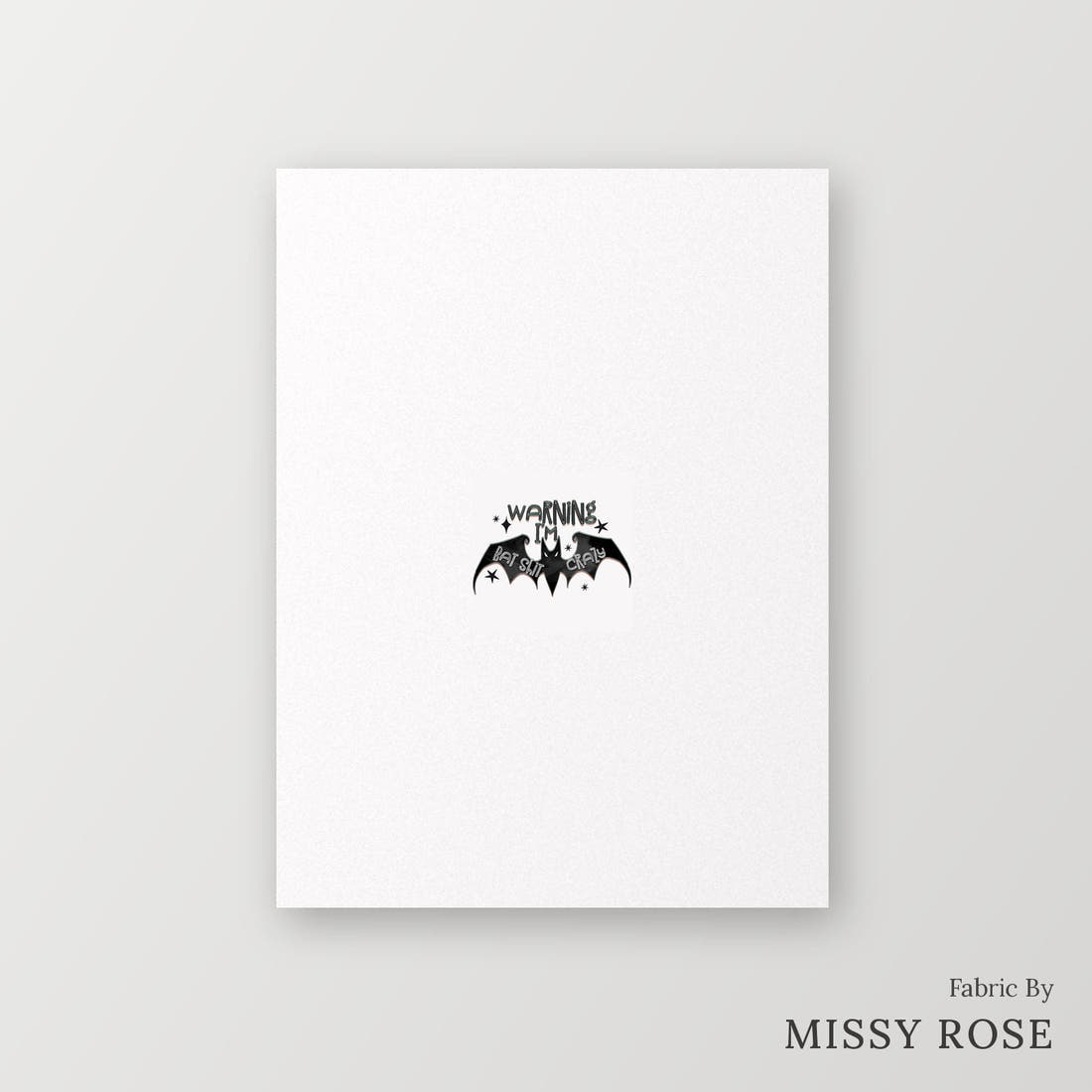 Profanity Fabric Panel 18 – printed fabric panel with centred picture, custom printed to order | Fabric by Missy Rose
