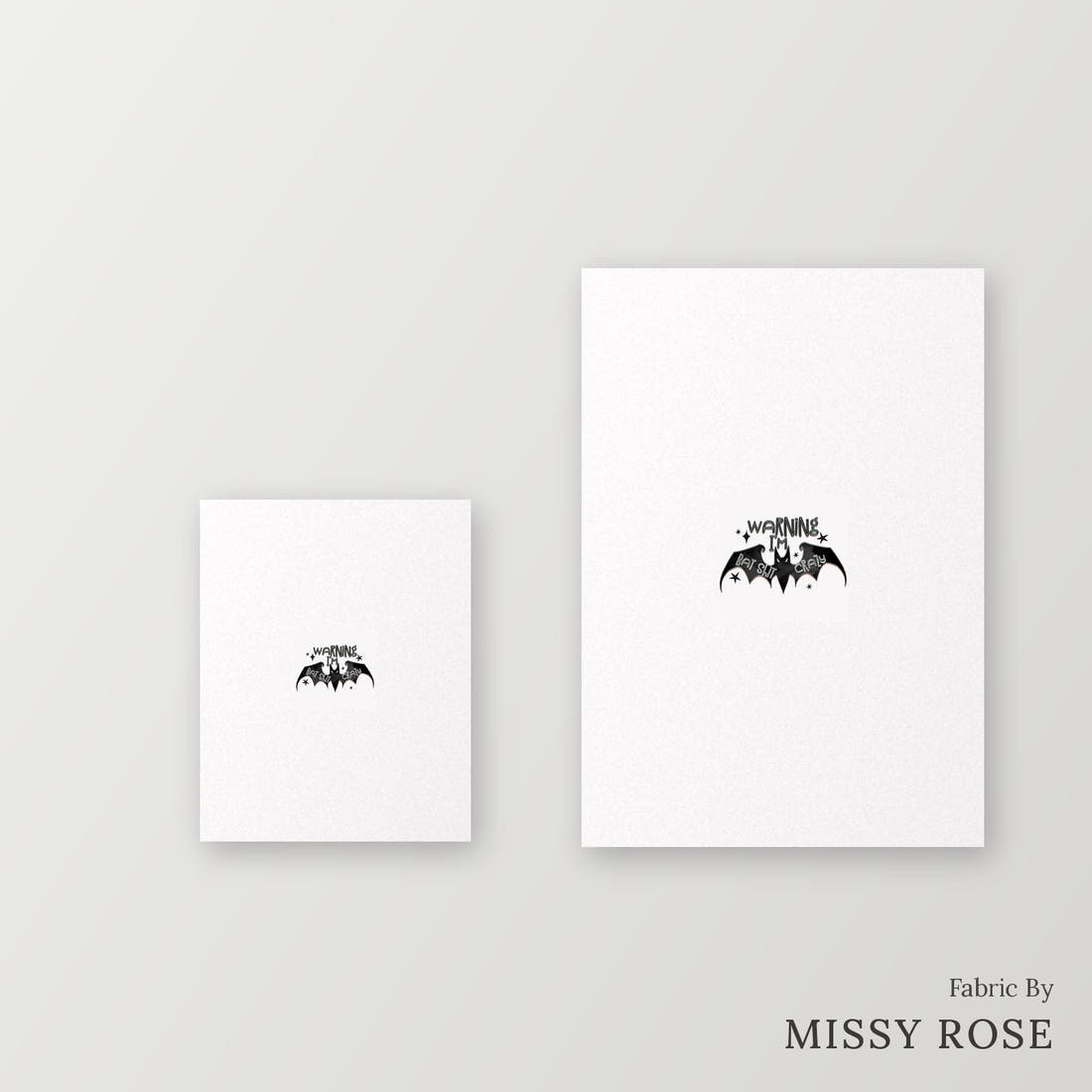 Profanity Fabric Panel 18 – universal and adult panel sizes side by side | Fabric by Missy Rose