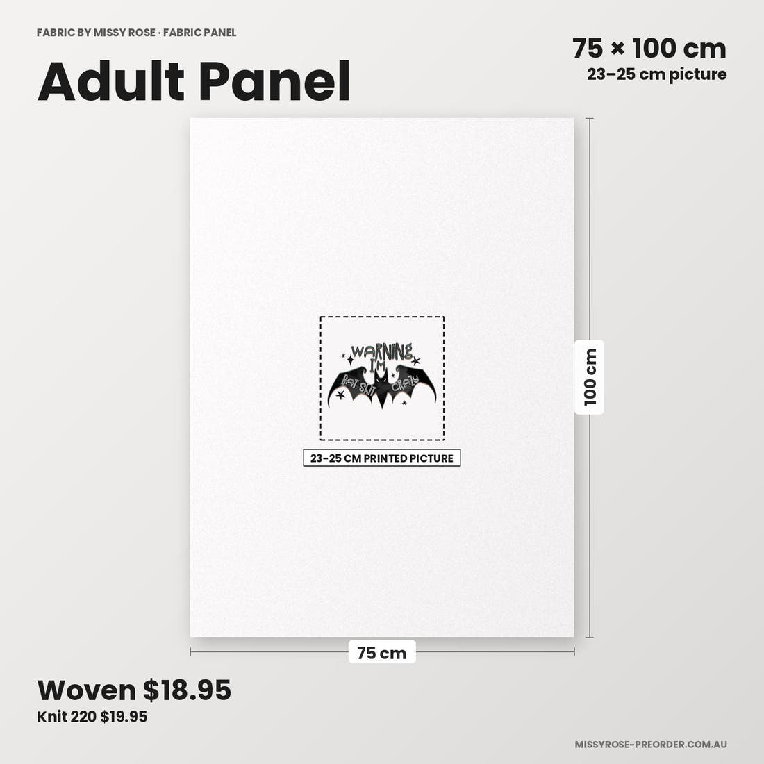 Profanity Fabric Panel 18 adult panel sizing – 23–25 cm printed picture on 75 × 100 cm fabric | Fabric by Missy Rose