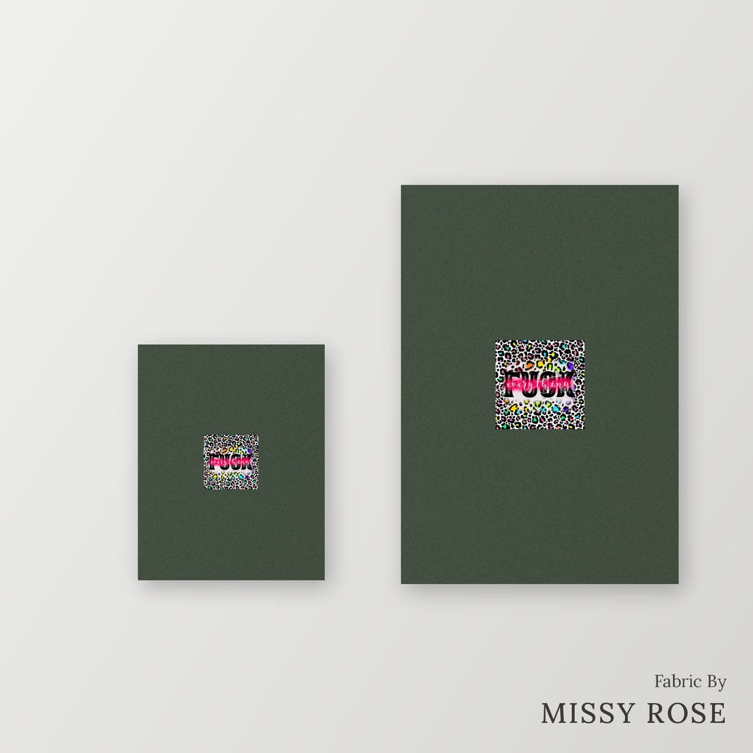 Profanity Fabric Panel 180 – universal and adult panel sizes side by side | Fabric by Missy Rose