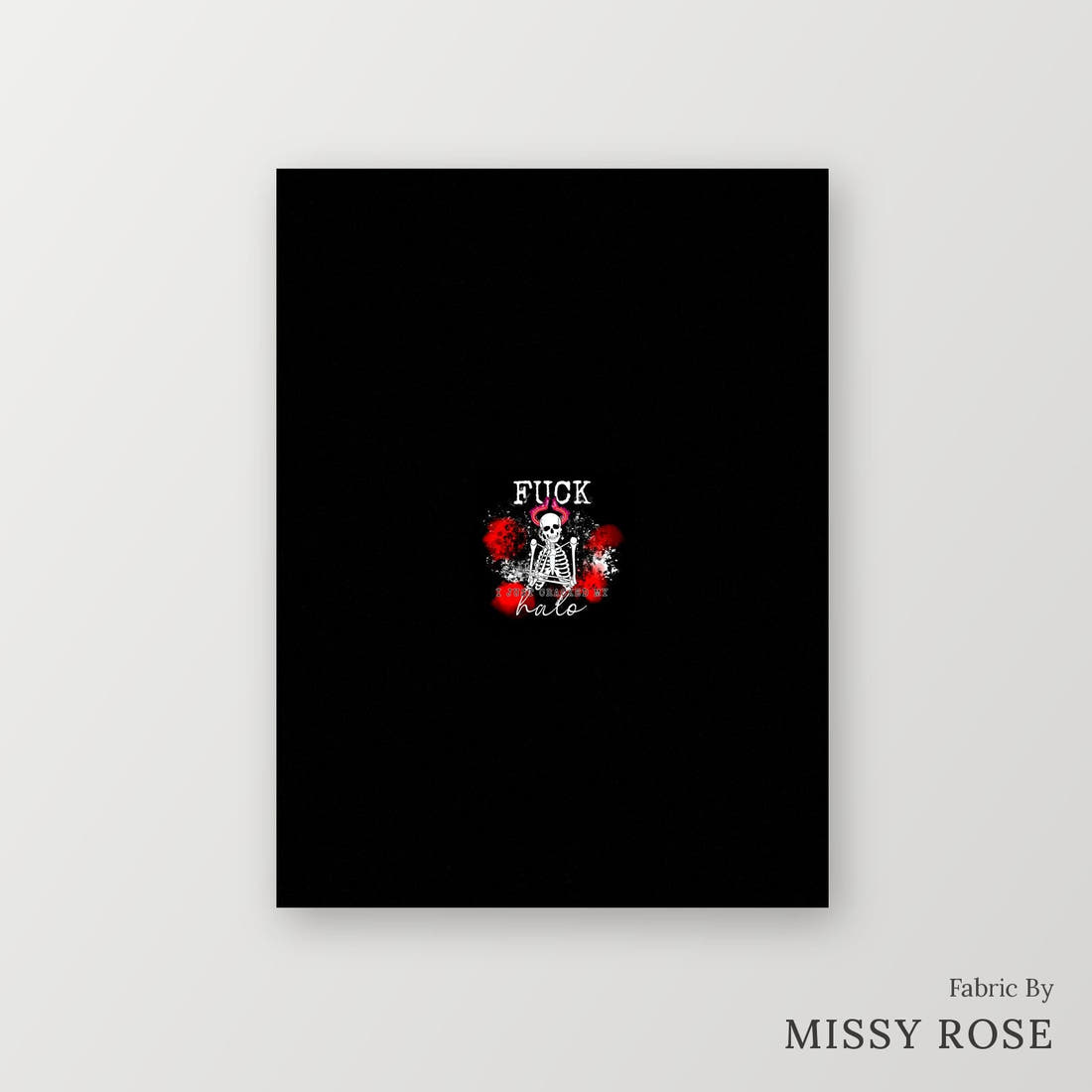 Profanity Fabric Panel 183 – printed fabric panel with centred picture, custom printed to order | Fabric by Missy Rose