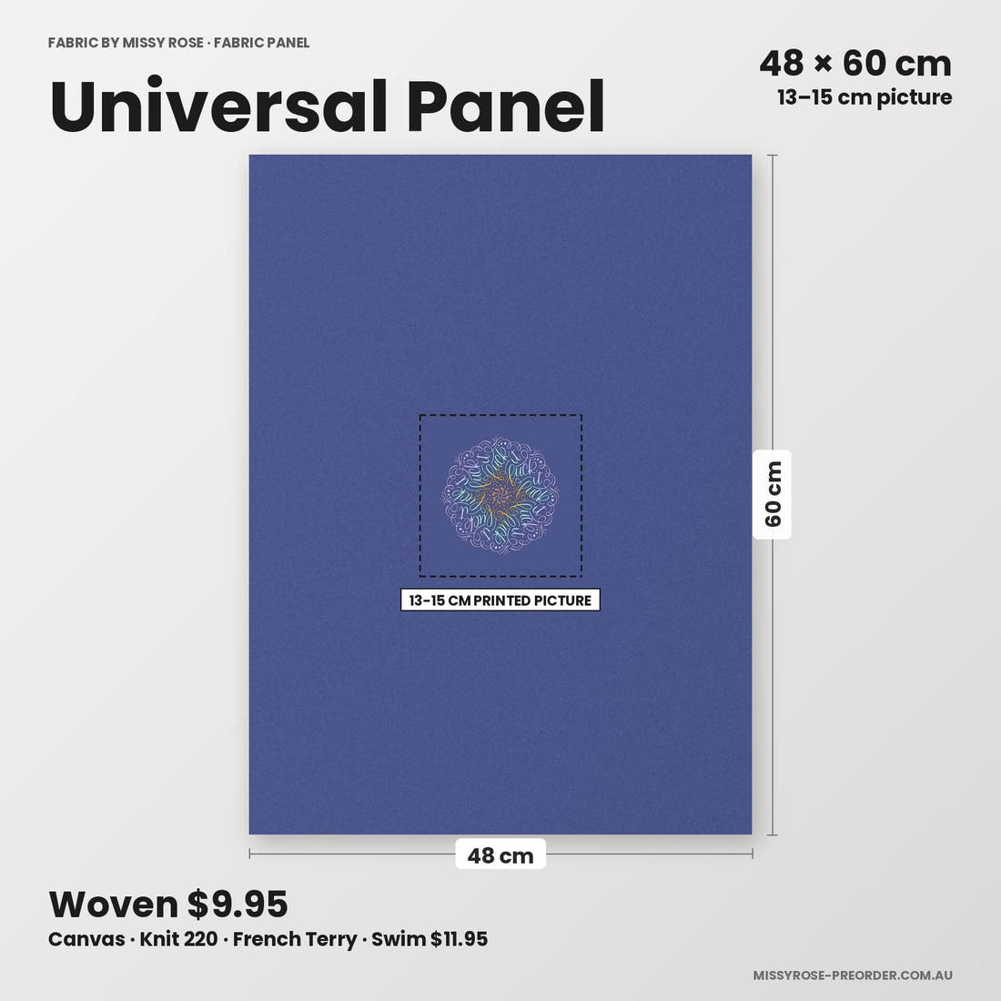 Profanity Fabric Panel 186 universal panel sizing – 13–15 cm printed picture on 48 × 60 cm fabric | Fabric by Missy Rose