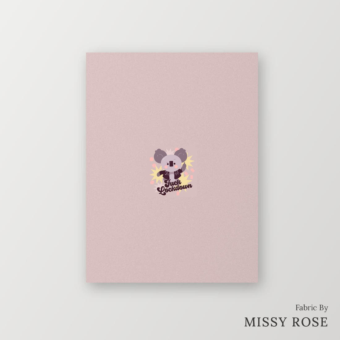 Profanity Fabric Panel 187 – printed fabric panel with centred picture, custom printed to order | Fabric by Missy Rose