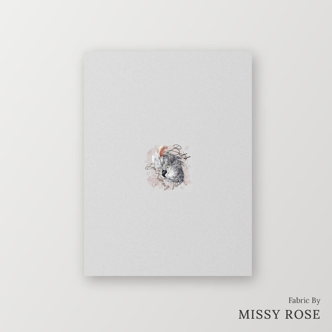 Profanity Fabric Panel 19 – printed fabric panel with centred picture, custom printed to order | Fabric by Missy Rose
