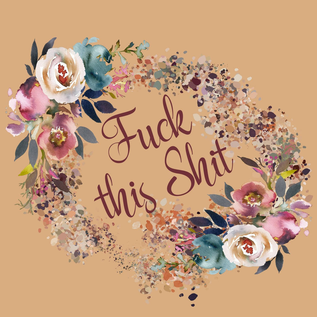 Profanity Fabric Panel 192 – full artwork close-up of the printed picture | Fabric by Missy Rose