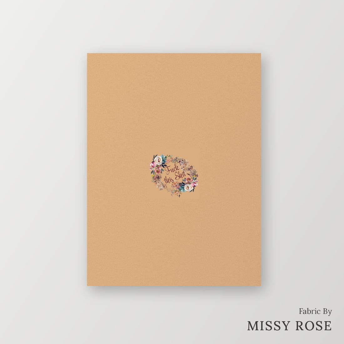 Profanity Fabric Panel 192 – printed fabric panel with centred picture, custom printed to order | Fabric by Missy Rose
