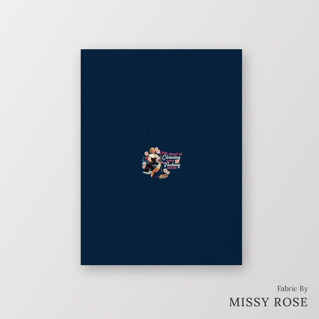 Profanity Fabric Panel 195 – printed fabric panel with centred picture, custom printed to order | Fabric by Missy Rose