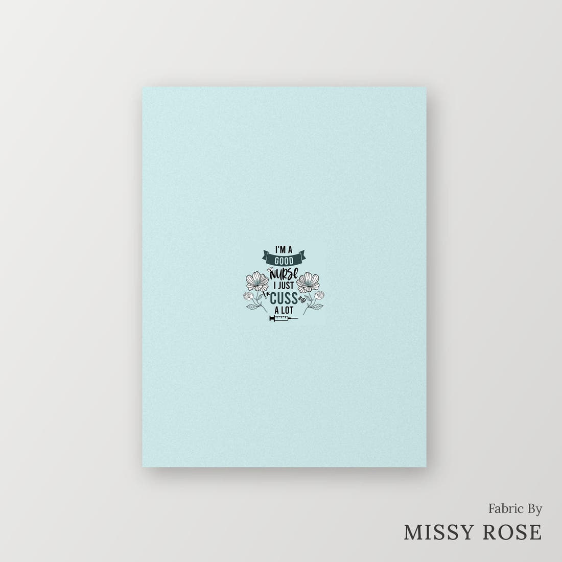 Profanity Fabric Panel 198 – printed fabric panel with centred picture, custom printed to order | Fabric by Missy Rose