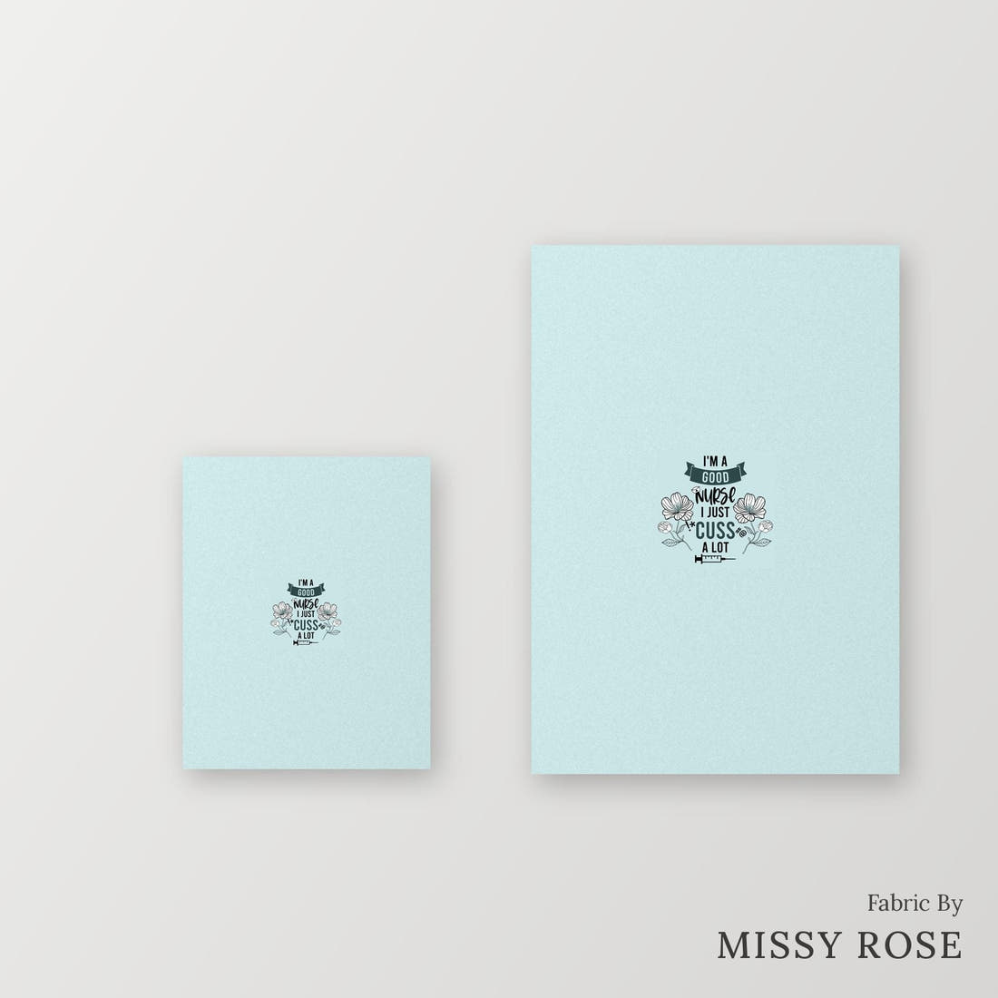 Profanity Fabric Panel 198 – universal and adult panel sizes side by side | Fabric by Missy Rose