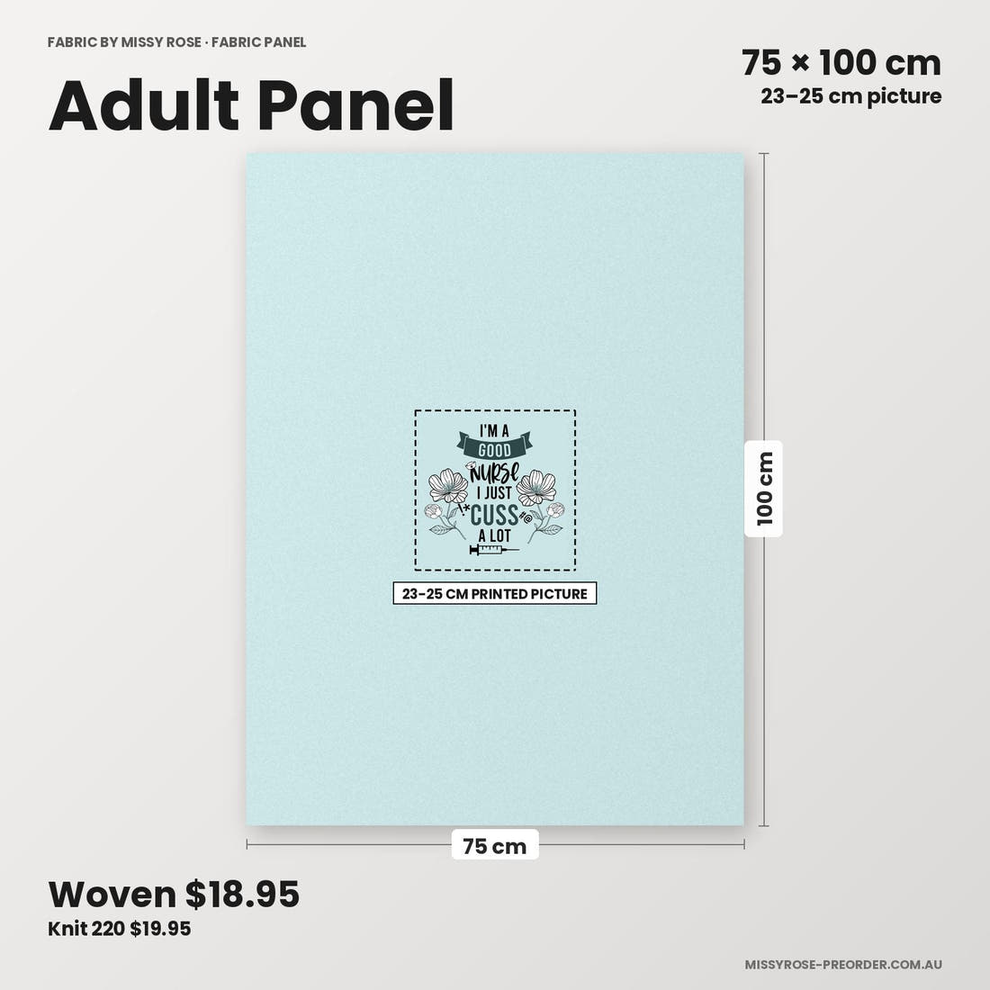 Profanity Fabric Panel 198 adult panel sizing – 23–25 cm printed picture on 75 × 100 cm fabric | Fabric by Missy Rose