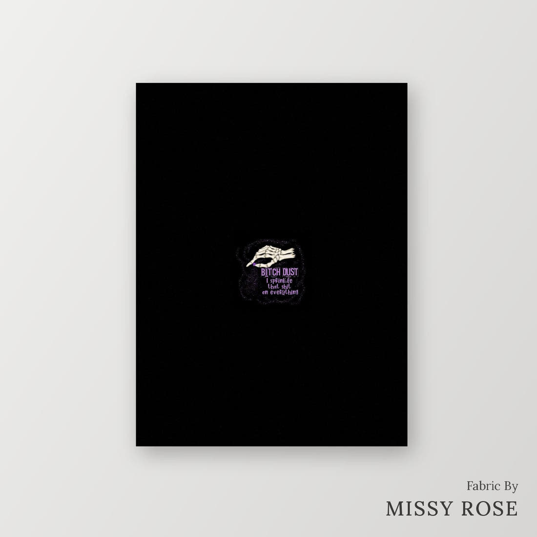 Profanity Fabric Panel 20 – printed fabric panel with centred picture, custom printed to order | Fabric by Missy Rose