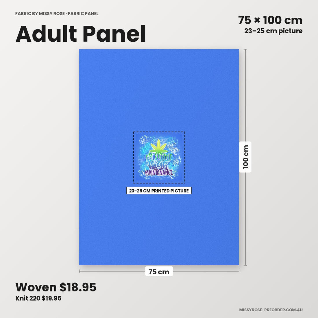 Profanity Fabric Panel 200 adult panel sizing – 23–25 cm printed picture on 75 × 100 cm fabric | Fabric by Missy Rose