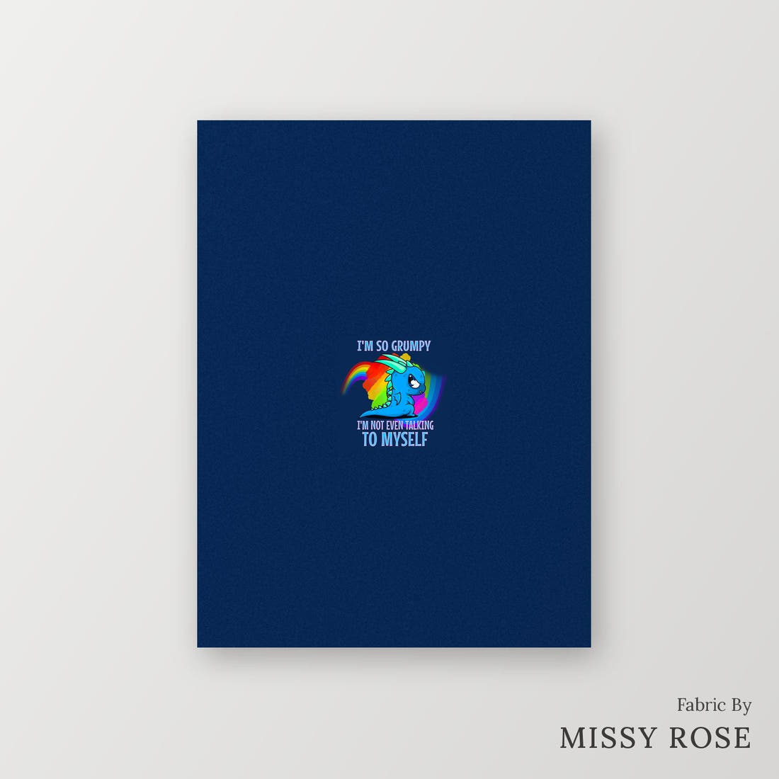 Profanity Fabric Panel 203 – printed fabric panel with centred picture, custom printed to order | Fabric by Missy Rose
