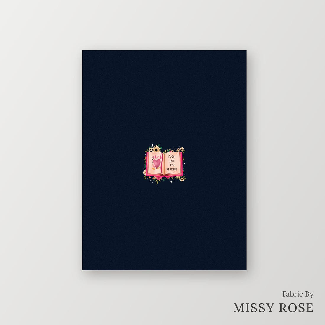Profanity Fabric Panel 204 – printed fabric panel with centred picture, custom printed to order | Fabric by Missy Rose