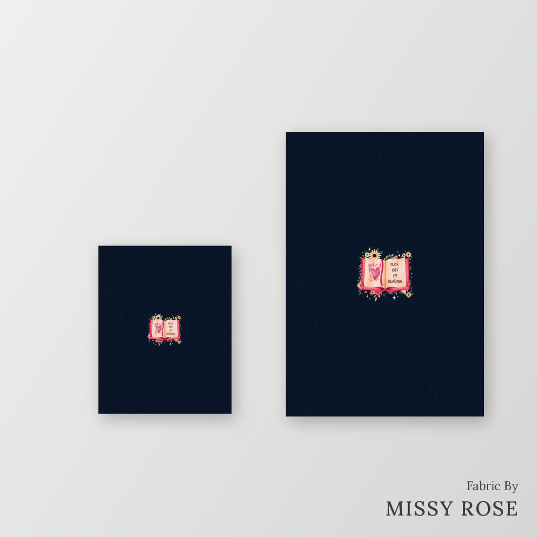 Profanity Fabric Panel 204 – universal and adult panel sizes side by side | Fabric by Missy Rose