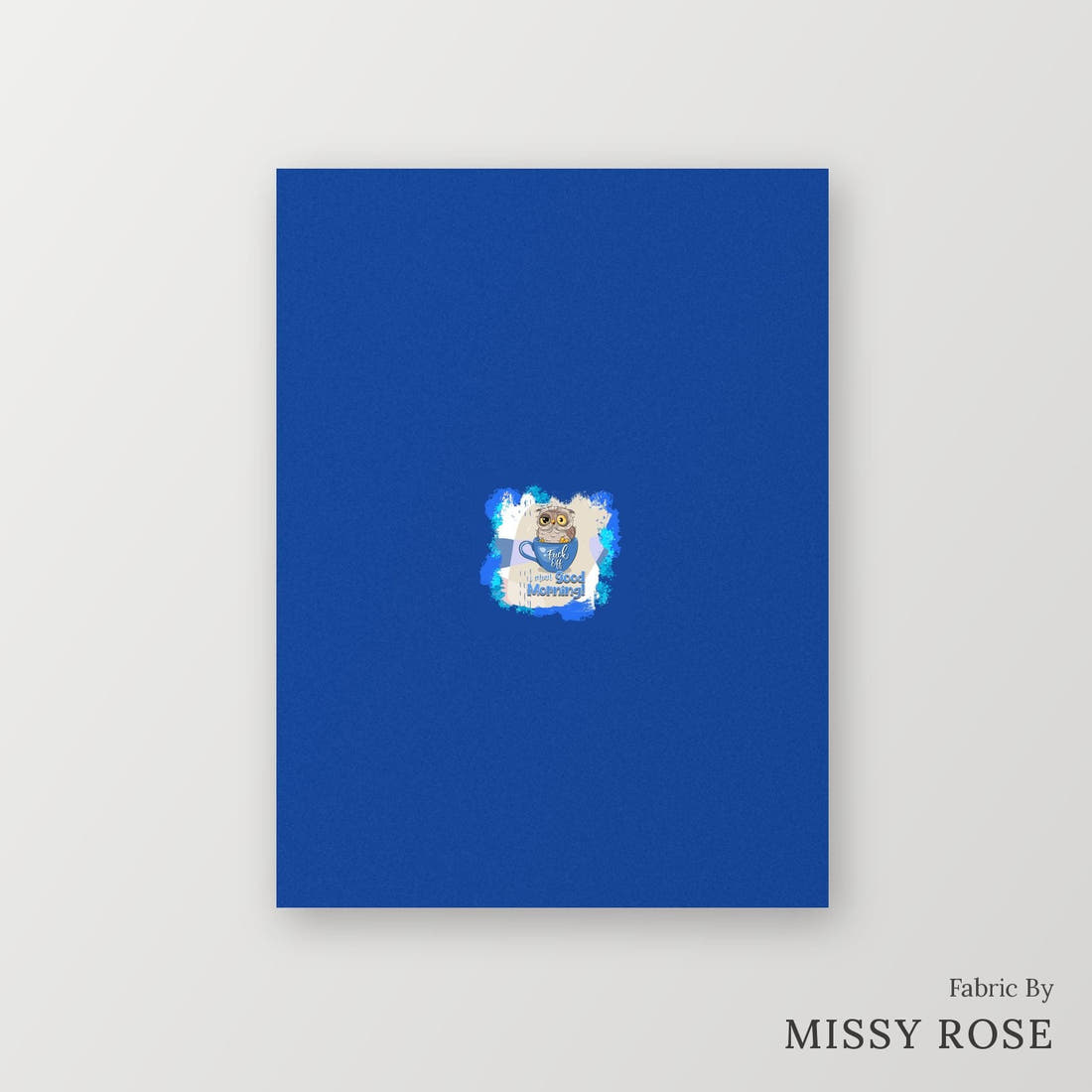 Profanity Fabric Panel 206 – printed fabric panel with centred picture, custom printed to order | Fabric by Missy Rose