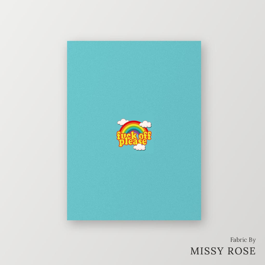 Profanity Fabric Panel 208 – printed fabric panel with centred picture, custom printed to order | Fabric by Missy Rose