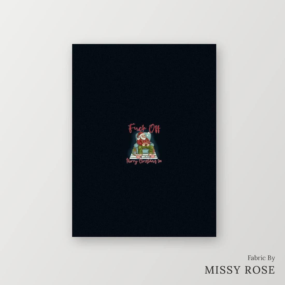 Profanity Fabric Panel 209 – printed fabric panel with centred picture, custom printed to order | Fabric by Missy Rose