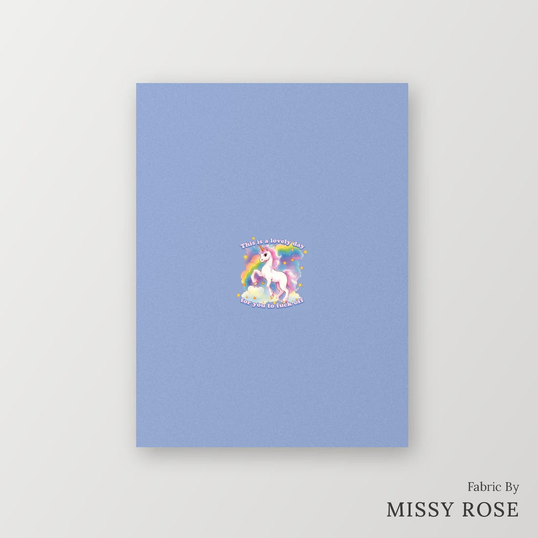 Profanity Fabric Panel 211 – printed fabric panel with centred picture, custom printed to order | Fabric by Missy Rose