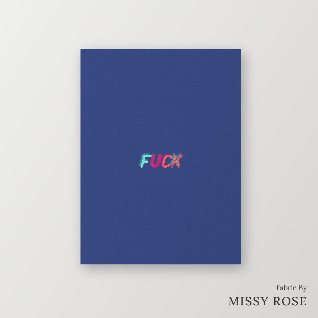 Profanity Fabric Panel 214 – printed fabric panel with centred picture, custom printed to order | Fabric by Missy Rose