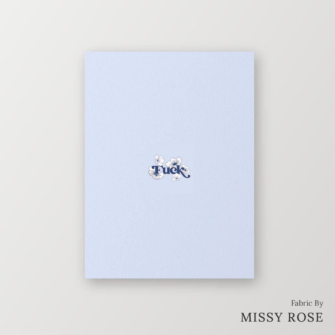 Profanity Fabric Panel 215 – printed fabric panel with centred picture, custom printed to order | Fabric by Missy Rose