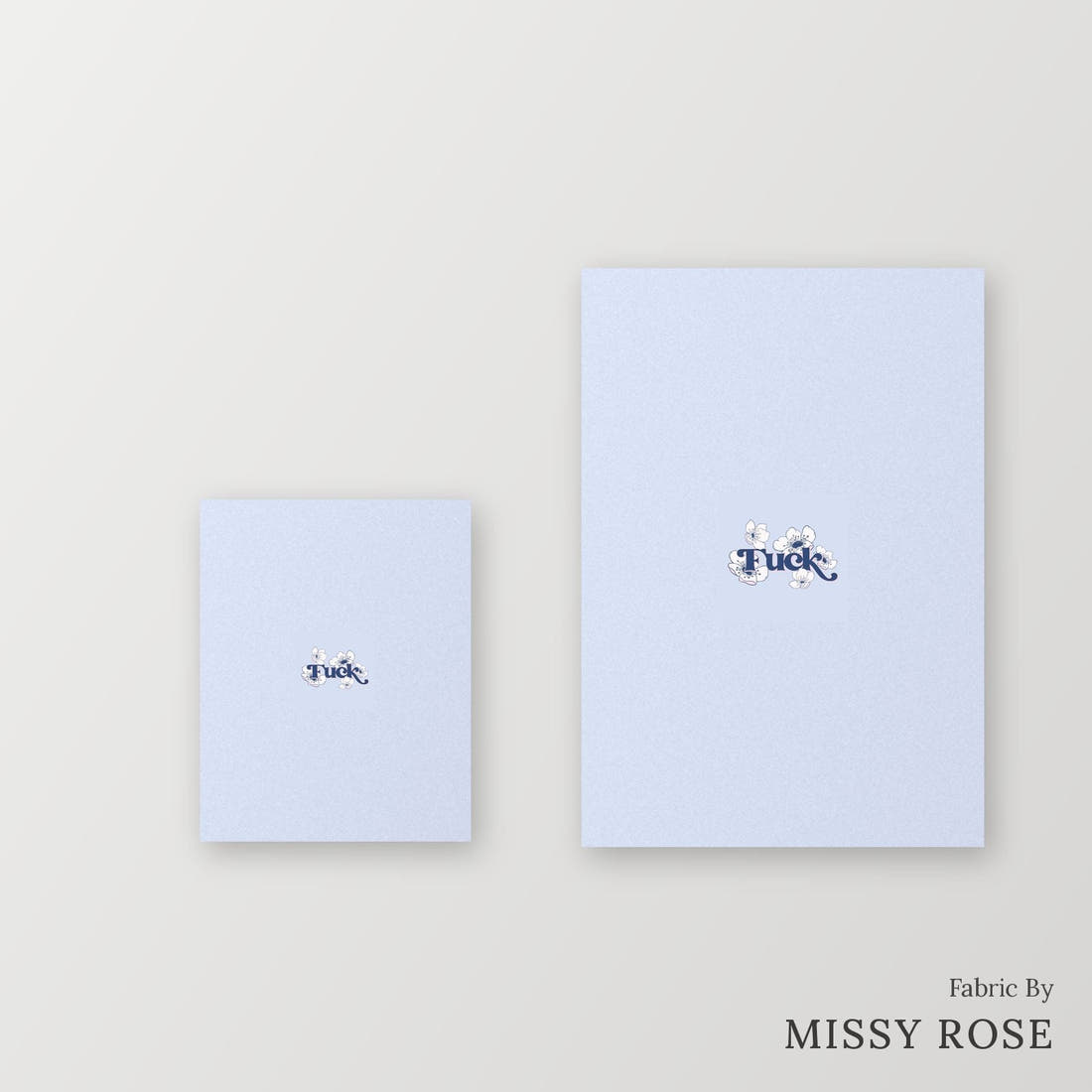 Profanity Fabric Panel 215 – universal and adult panel sizes side by side | Fabric by Missy Rose