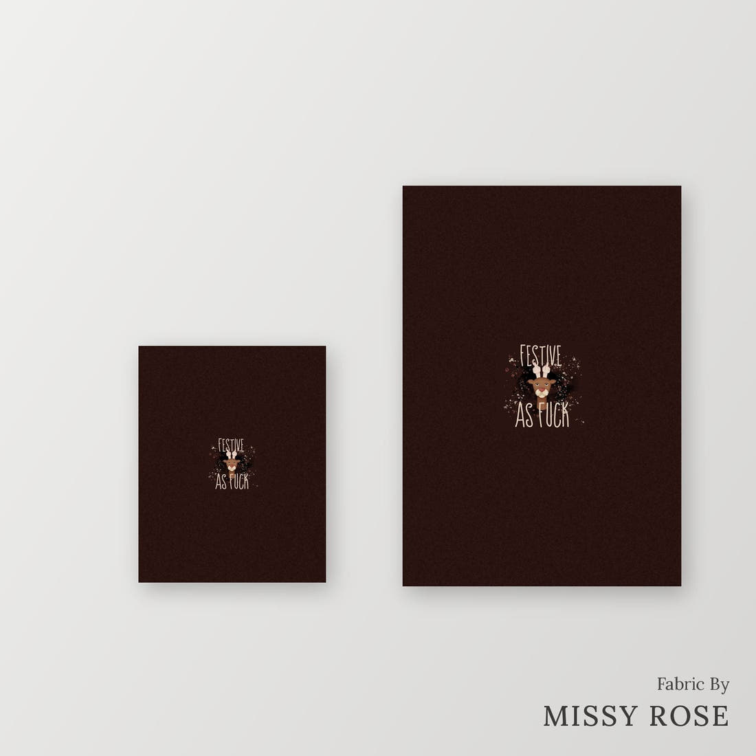 Profanity Fabric Panel 216 – universal and adult panel sizes side by side | Fabric by Missy Rose