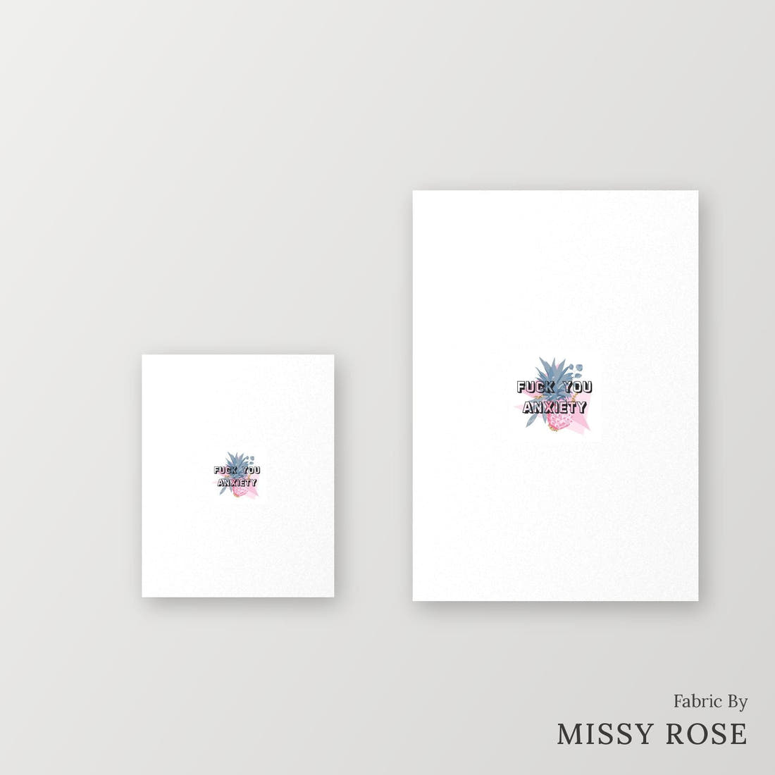 Profanity Fabric Panel 220 – universal and adult panel sizes side by side | Fabric by Missy Rose