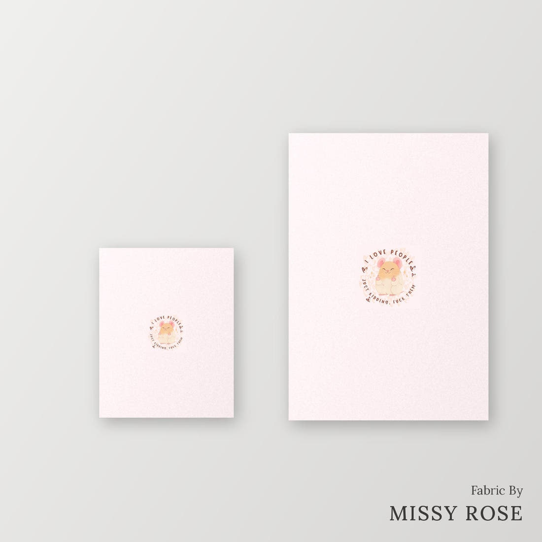 Profanity Fabric Panel 221 – universal and adult panel sizes side by side | Fabric by Missy Rose