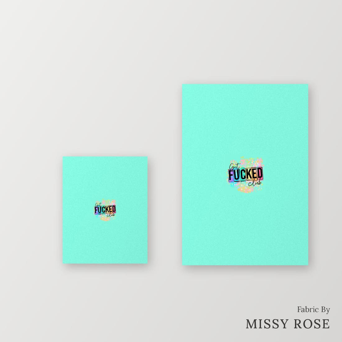 Profanity Fabric Panel 223 – universal and adult panel sizes side by side | Fabric by Missy Rose