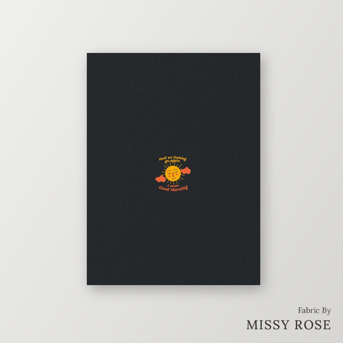 Profanity Fabric Panel 225 – printed fabric panel with centred picture, custom printed to order | Fabric by Missy Rose