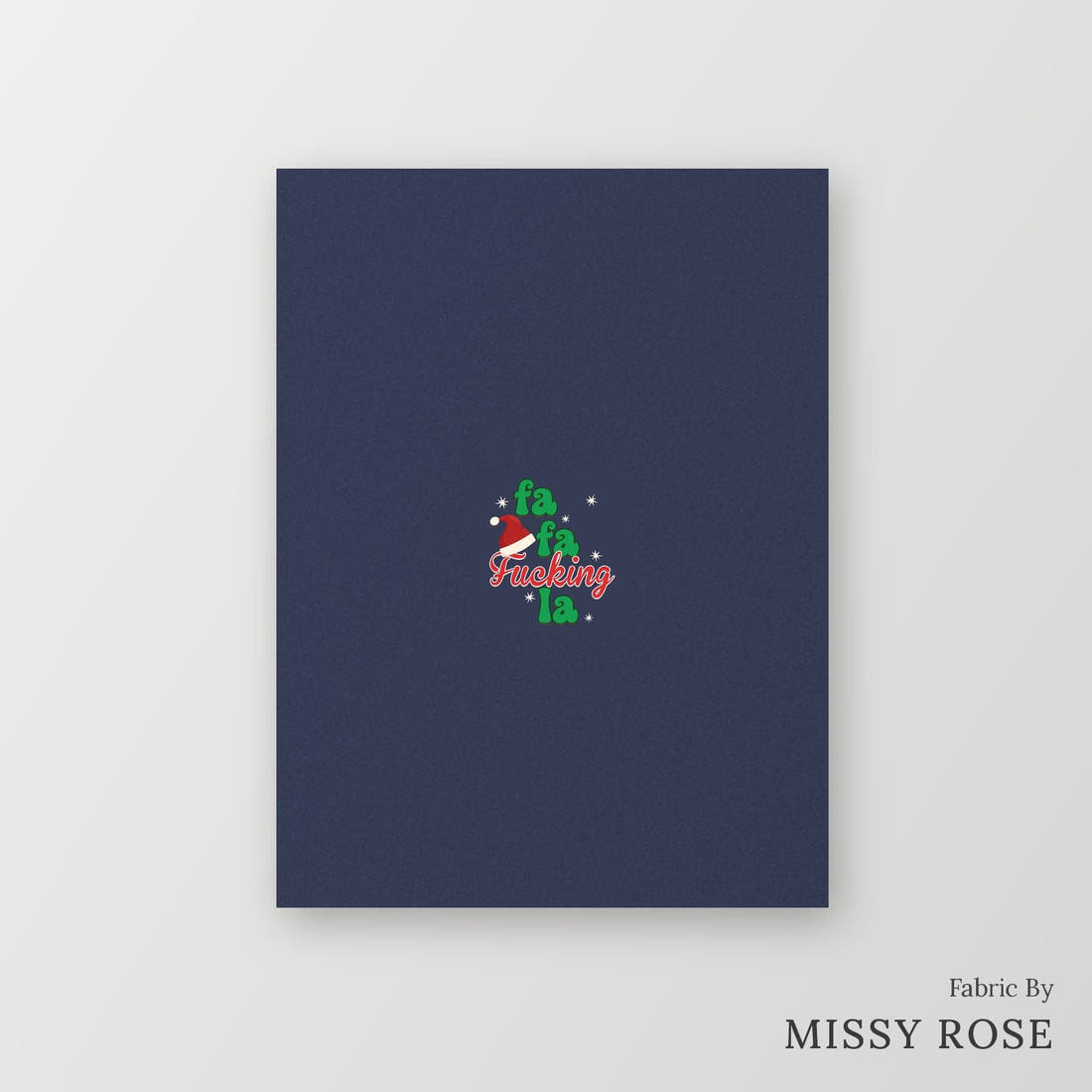 Profanity Fabric Panel 226 – printed fabric panel with centred picture, custom printed to order | Fabric by Missy Rose