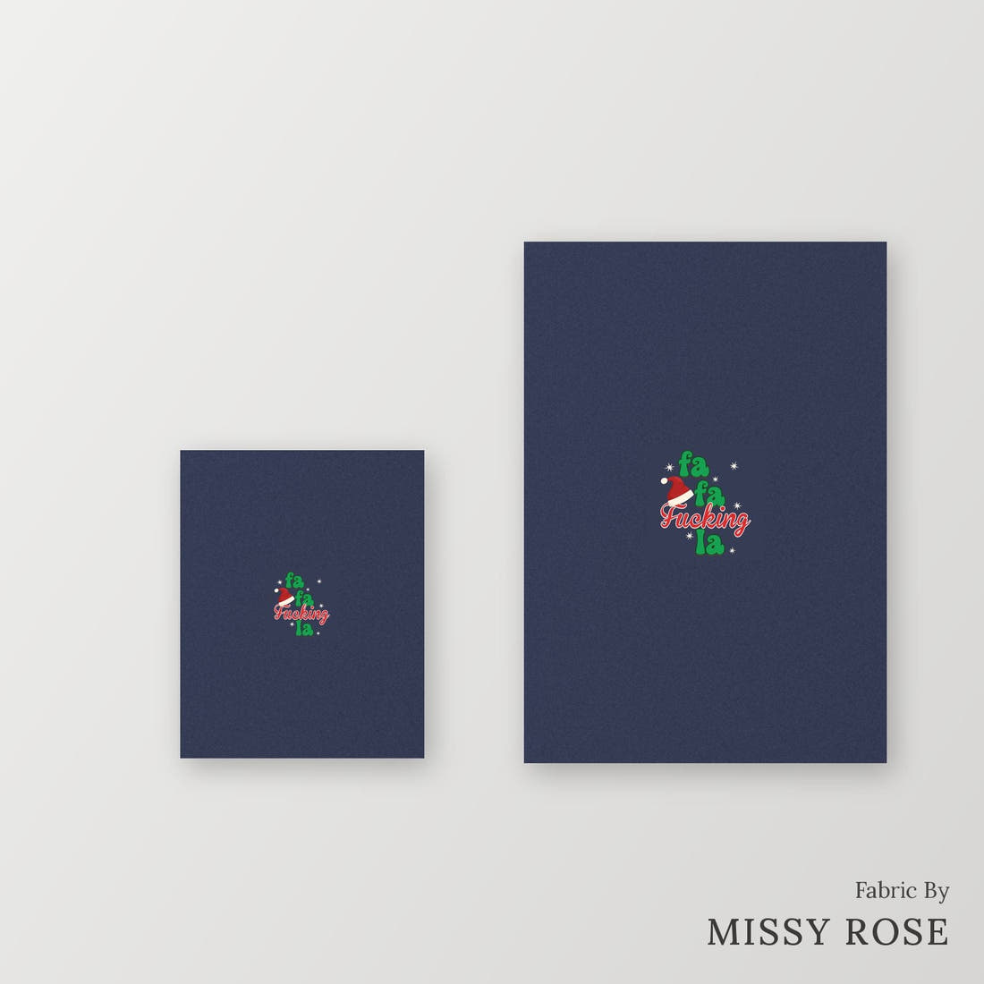Profanity Fabric Panel 226 – universal and adult panel sizes side by side | Fabric by Missy Rose