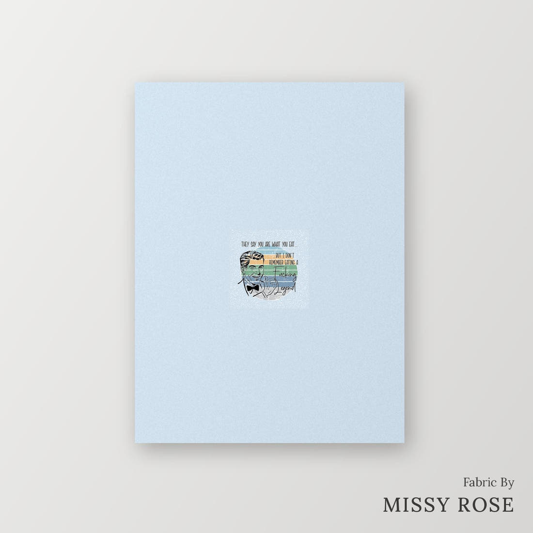 Profanity Fabric Panel 227 – printed fabric panel with centred picture, custom printed to order | Fabric by Missy Rose