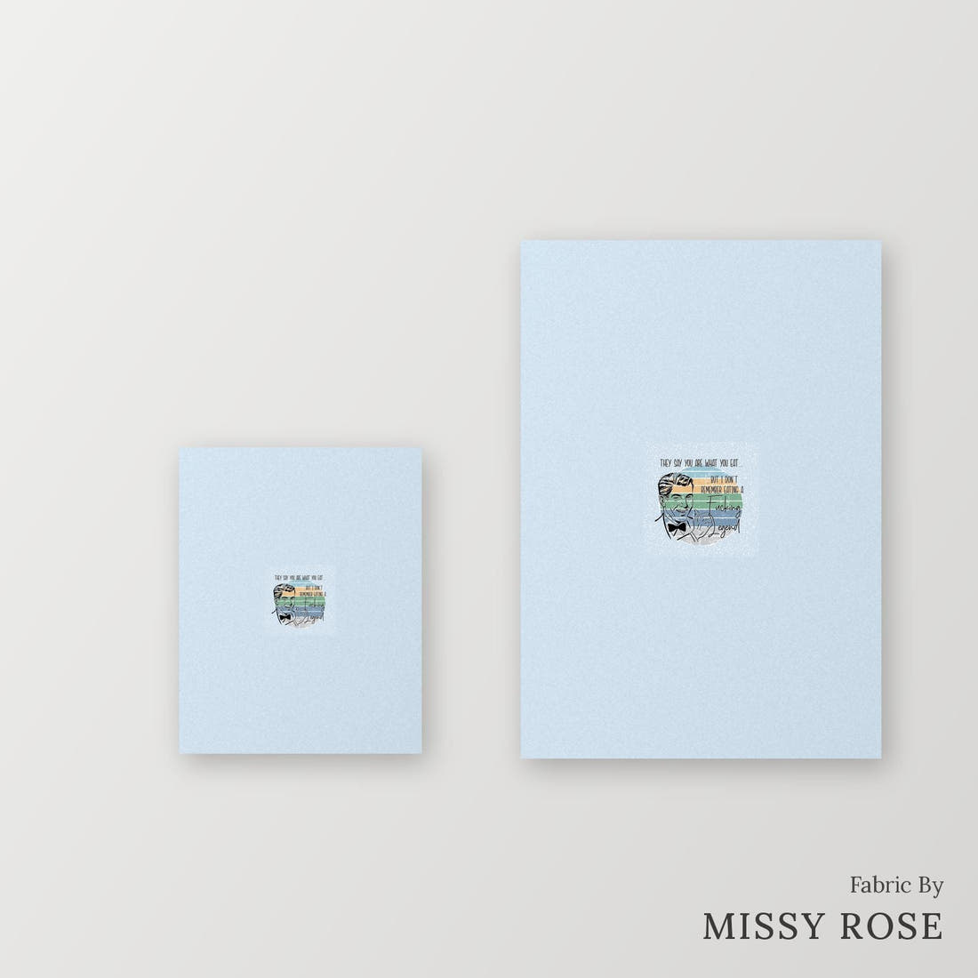 Profanity Fabric Panel 227 – universal and adult panel sizes side by side | Fabric by Missy Rose