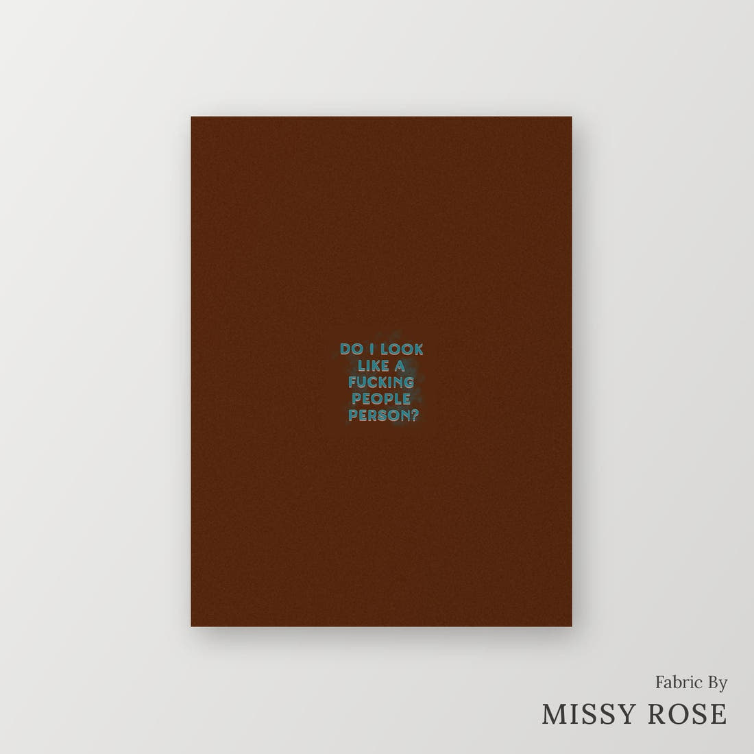 Profanity Fabric Panel 228 – printed fabric panel with centred picture, custom printed to order | Fabric by Missy Rose