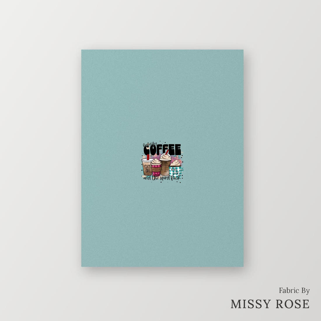 Profanity Fabric Panel 23 – printed fabric panel with centred picture, custom printed to order | Fabric by Missy Rose