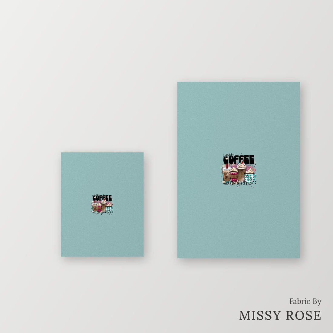 Profanity Fabric Panel 23 – universal and adult panel sizes side by side | Fabric by Missy Rose