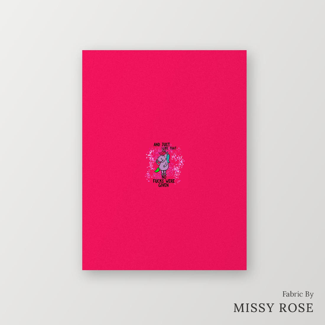 Profanity Fabric Panel 230 – printed fabric panel with centred picture, custom printed to order | Fabric by Missy Rose