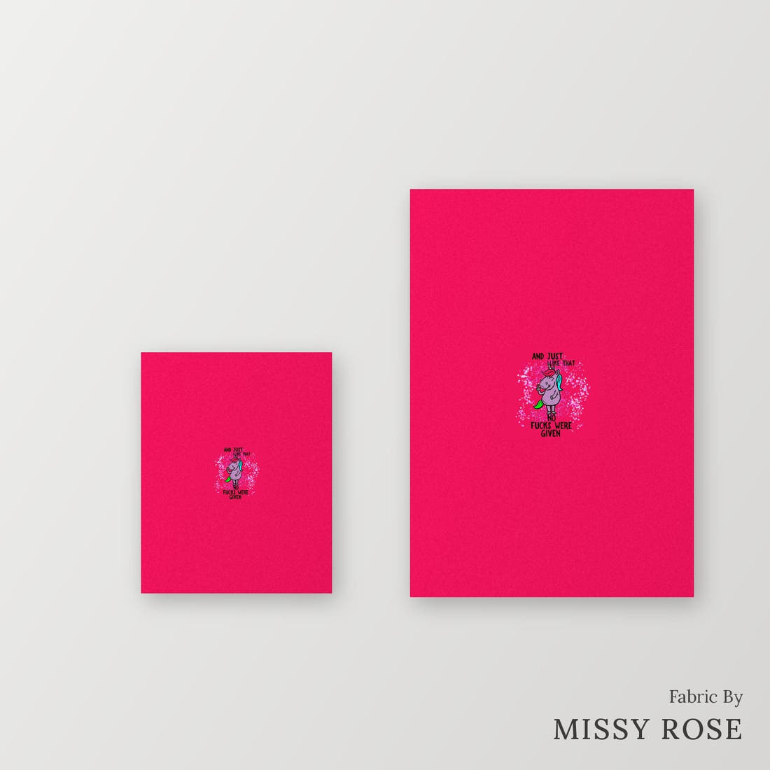Profanity Fabric Panel 230 – universal and adult panel sizes side by side | Fabric by Missy Rose