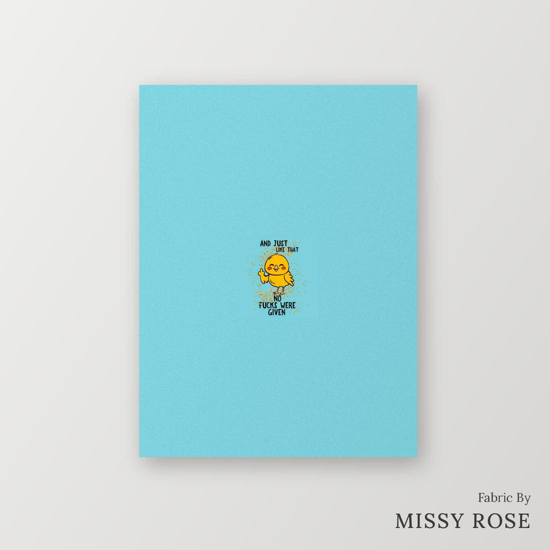 Profanity Fabric Panel 231 – printed fabric panel with centred picture, custom printed to order | Fabric by Missy Rose