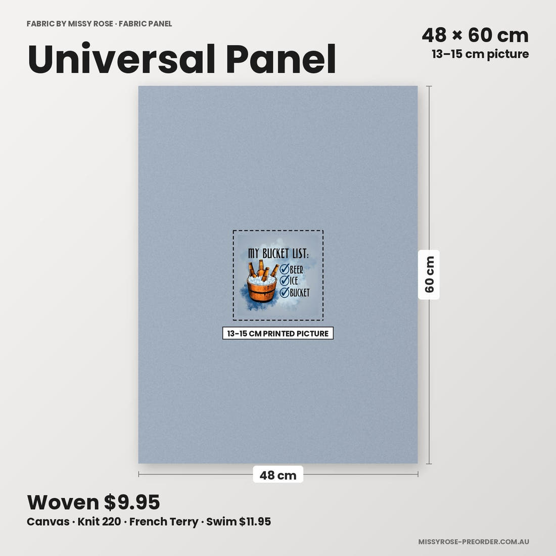 Profanity Fabric Panel 232 universal panel sizing – 13–15 cm printed picture on 48 × 60 cm fabric | Fabric by Missy Rose