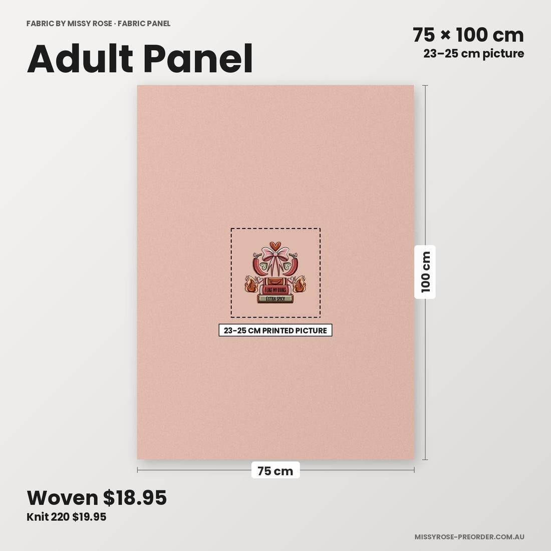 Profanity Fabric Panel 233 adult panel sizing – 23–25 cm printed picture on 75 × 100 cm fabric | Fabric by Missy Rose