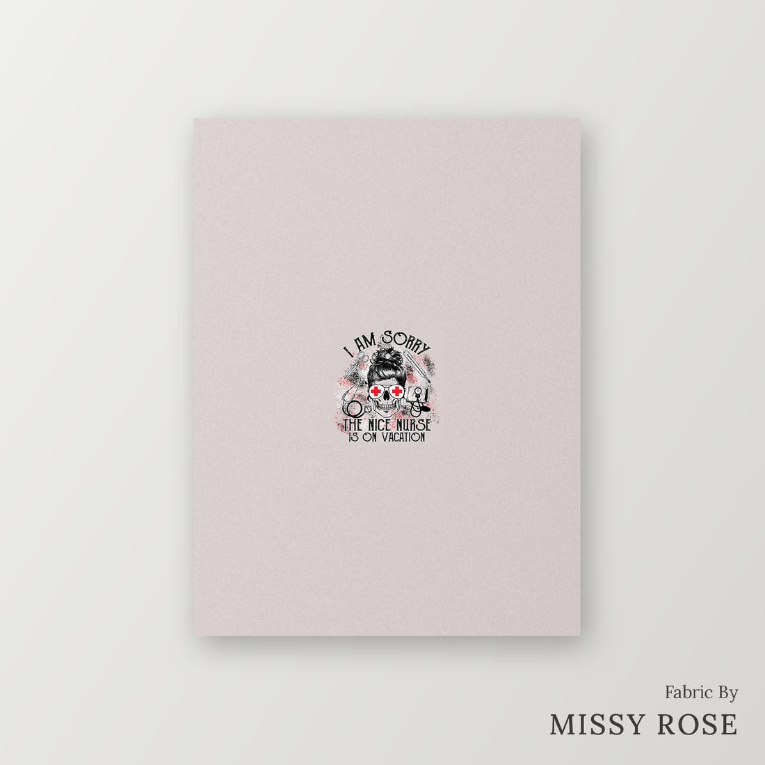 Profanity Fabric Panel 234 – printed fabric panel with centred picture, custom printed to order | Fabric by Missy Rose