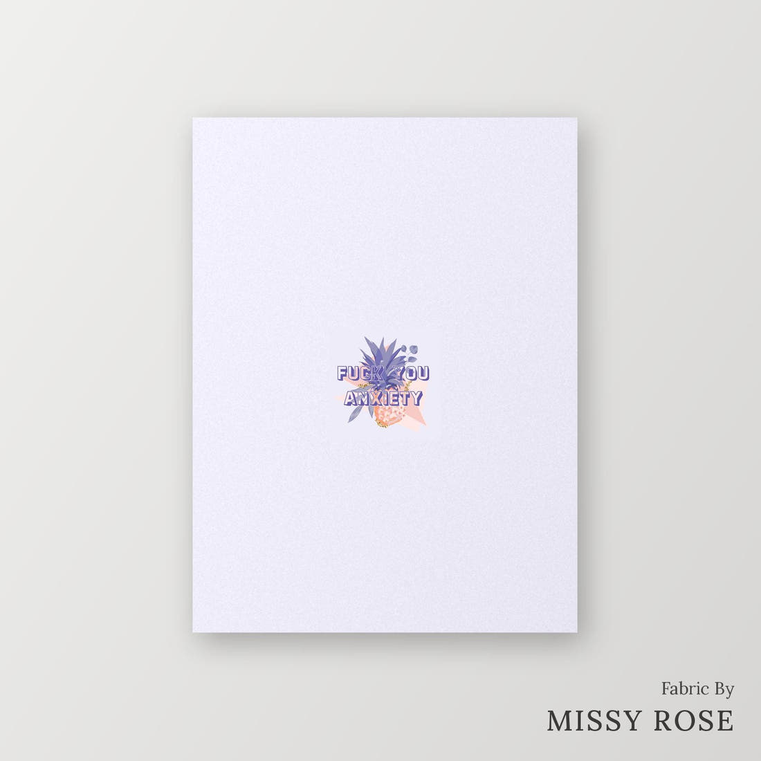 Profanity Fabric Panel 235 – printed fabric panel with centred picture, custom printed to order | Fabric by Missy Rose