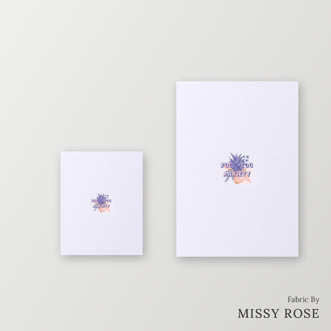 Profanity Fabric Panel 235 – universal and adult panel sizes side by side | Fabric by Missy Rose